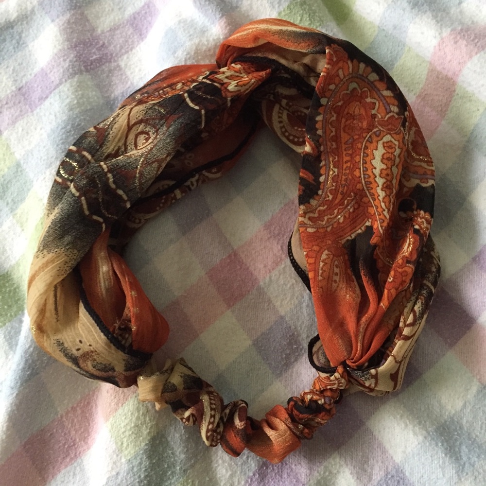 New Paisley scarf headband